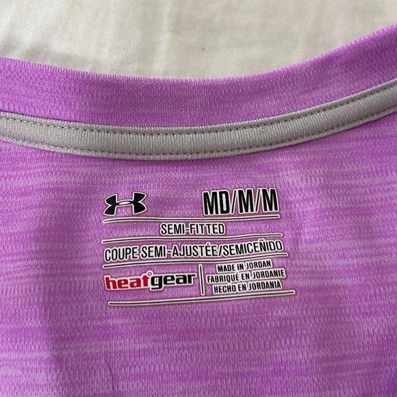 Under Armour Purple Workout T-Shirt. - Picture 2 of 2